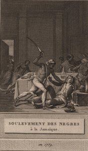 Powstanie czarnych niewolników na Jamajce w latach 1760, 1800. autorstwa François Anne David