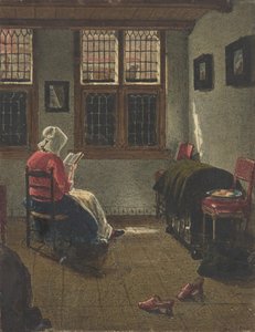 Kobieta czytająca według Pietera Janssensa Elingi, 1846-47.