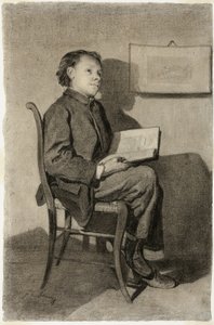 Chłopiec czytający autorstwa François Bonvin