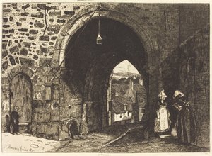 Porte de St Malo w Dinanie autorstwa François Bonvin