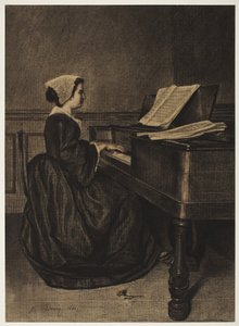 Kobieta w Spinecie autorstwa François Bonvin