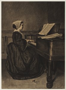 Kobieta w Szpinaku, 1860. autorstwa François Bonvin