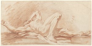 Studium leżącego nagiego mężczyzny autorstwa François Boucher (possibly)