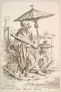 Inny chiński muzyk, 1738-45. autorstwa François Boucher