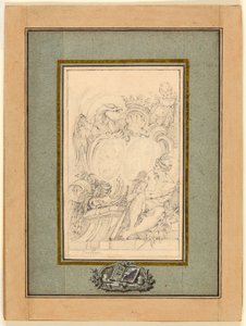 Ekslibris herbowy dla Crozata, barona de Thiers autorstwa François Boucher