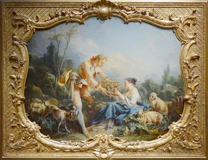Boucher - The Complaisant Shepherd, Paryż, Archives nationales, Hôtel de Soubise autorstwa François Boucher