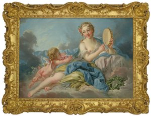 Boucher i studio - Muza Erato autorstwa François Boucher