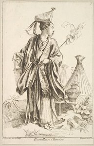 Chiński performer, 1738-45. autorstwa François Boucher