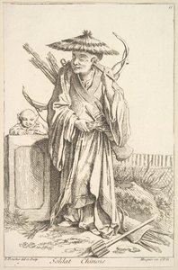 Żołnierz chiński, 1738-45. autorstwa François Boucher