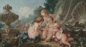 Amorki w spisku autorstwa François Boucher
