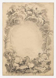 Projekt rozety na cześć Williama Earla Cowpera (ok. 1665-1723) autorstwa François Boucher
