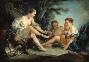 Powrót Diany z polowania, 1745. autorstwa François Boucher