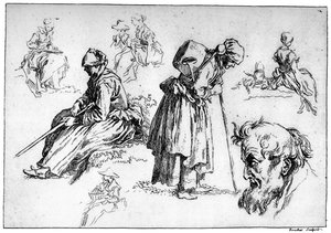 Różnorodne postacie, c1720-1770, 1924 autorstwa François Boucher