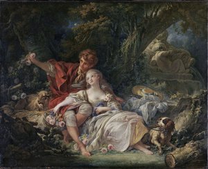 Niemiecki: Pasterz i pasterka pasterska autorstwa François Boucher