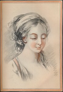 Głowa dziewczyny, c1746 autorstwa François Boucher