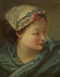 Głowa młodej kobiety, początek lat 30. XVIII wieku. autorstwa François Boucher
