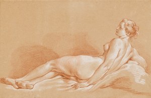 młoda kobieta w pozycji leżącej autorstwa François Boucher