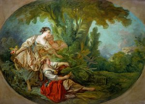— powiedział Lappeau. Lappeau, dit loiseau złapany w sieci Ptak-wabik, zwany też ptasim cau autorstwa François Boucher