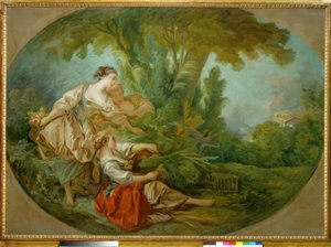 Wezwanie, mówi Ptak złapany w sieci autorstwa François Boucher