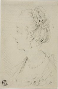 Profil popiersia młodej kobiety autorstwa François Boucher