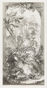 Rocaille [Rokokowy design], w Nouveaux Morceaux pour des Paravents [Nowe koncepcje ekranów]. autorstwa François Boucher