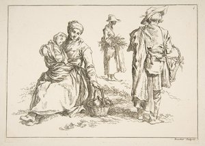 Arkusz szkiców, 1753. autorstwa François Boucher