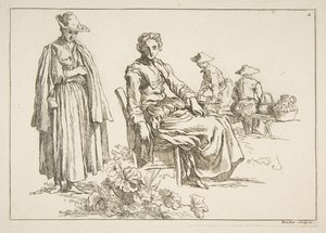 Arkusz szkiców, 1753. autorstwa François Boucher