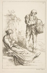 Arkusz szkiców, 1753. autorstwa François Boucher