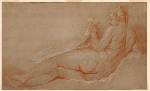 Studium nagości w pozycji leżącej autorstwa François Boucher