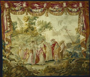 Przybycie Telemacha na Wyspie Kalipso, z The Story of Telemachus, po 1776 autorstwa François Boucher