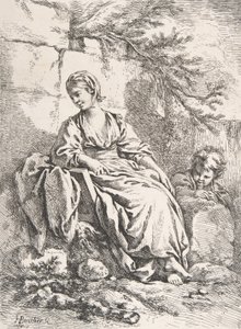 Młoda dziewczyna odpoczywa, 1756. autorstwa François Boucher