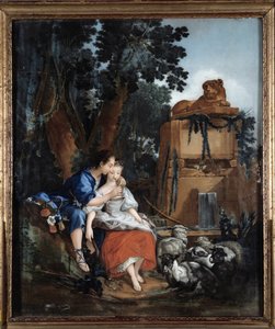 Lecon na flecie autorstwa François Boucher