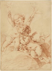 Dwa Putti autorstwa François Boucher