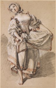 Młoda wiejska dziewczyna tańczy autorstwa François Boucher