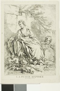 Młoda kobieta odpoczywa autorstwa François Boucher