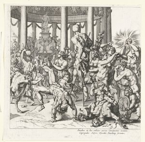 Triumf Bachusa, lewa połowa autorstwa François Chauveau (attributed to)