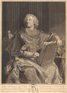 Kardynał Polignac autorstwa François Chereau I after Hyacinthe Rigaud