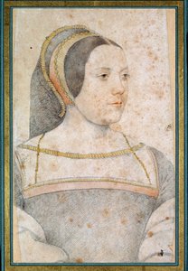 Portret Judyty z Assigny, żony Jeana de Crequi, ojca Cannaples (1502 - 1558). Rysunek z czarnym kamieniem i krwią Francois Clouet (1515-1572) autorstwa François Clouet