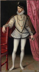 Portret króla Francji Karola IX 1550-1574, c. 1570. autorstwa François Clouet
