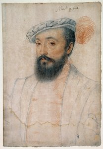 Portret prałata Gordes (1513-1578). Rysunek krwi i czarnego kamienia – Clouet Francois (1515-1572) autorstwa François Clouet