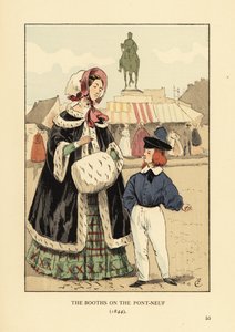 Kabiny na Pont Neuf, Paryż autorstwa François Courboin