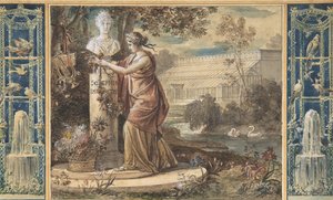Alegoria cesarzowej Józefiny jako patronki ogrodów w Malmaison, ca. 1805-6.