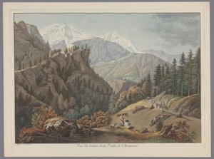 Widok na dolinę w Chamonix Vue de l
