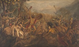 Scena bitewna, XIX wiek. autorstwa François Joseph Heim