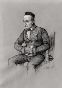Portret Karola Augustyna Sainte-Beuve (1804-69) 1856 (kreda na papierze) autorstwa François Joseph Heim