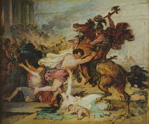 Szkic plądrowania Jerozolimy przez Rzymian, 1824