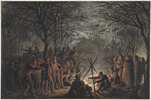 Obóz Kozaków przed Muiderpoort w Amsterdamie, 1813