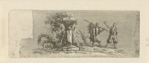 Krajobraz z dwoma greckimi rybakami autorstwa François Joseph Pfeiffer (II)