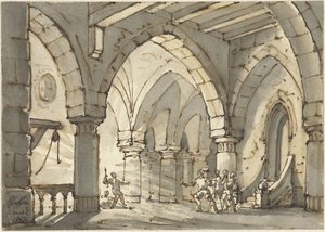 Scena ze sztuki Don Luis de Vargas autorstwa François Joseph Pfeiffer (II)