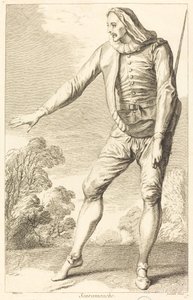 Scaramouche autorstwa François Joullain after Claude Gillot